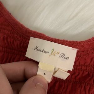 Anthropologie Tops - Anthro | Meadow Rue Red Patterned Cinched Top Anthropologie Tops - Anthro | Meadow Rue Red Patterned Cinched Top